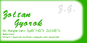 zoltan gyorok business card